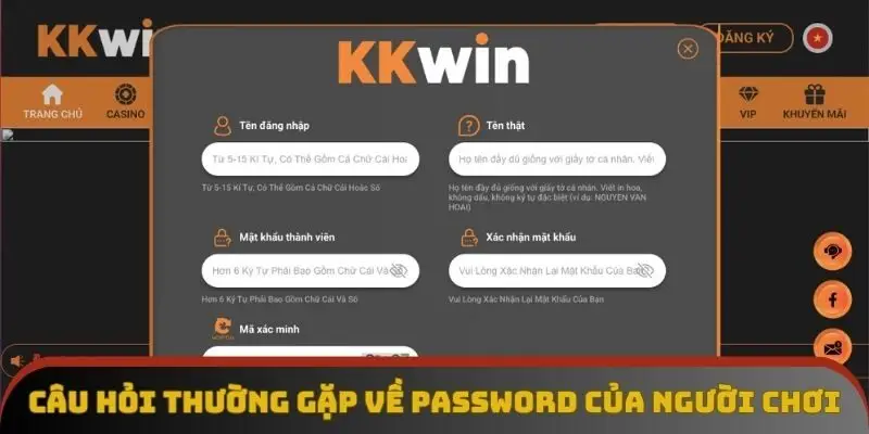 Câu hỏi thường gặp về password của người chơi