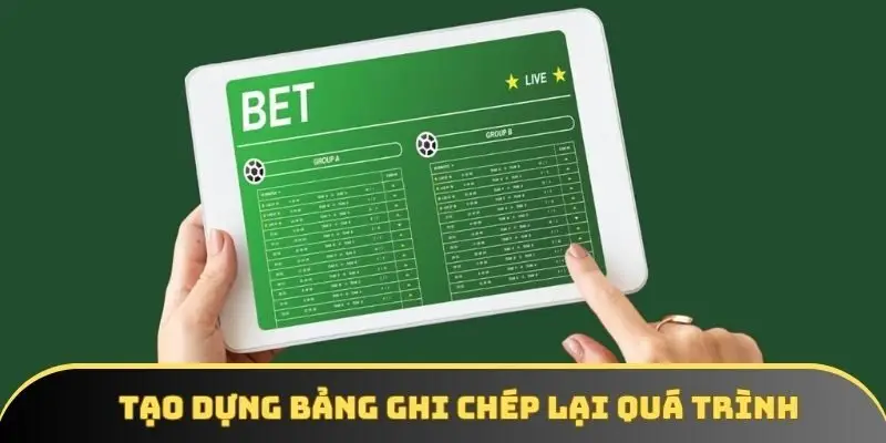 Tạo dựng bảng ghi chép lại quá trình 