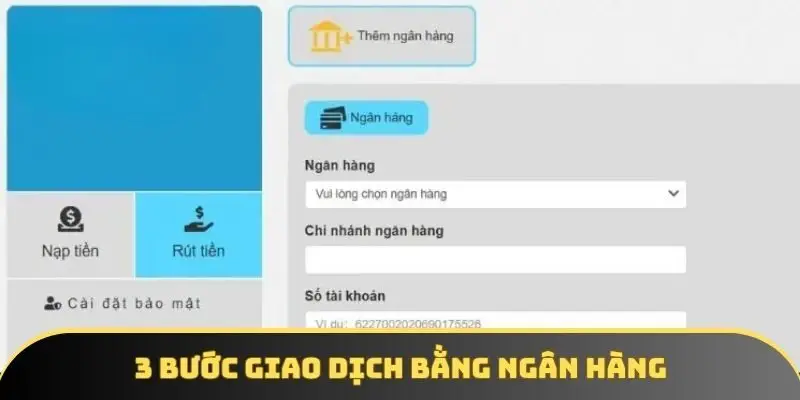 3 bước giao dịch bằng ngân hàng